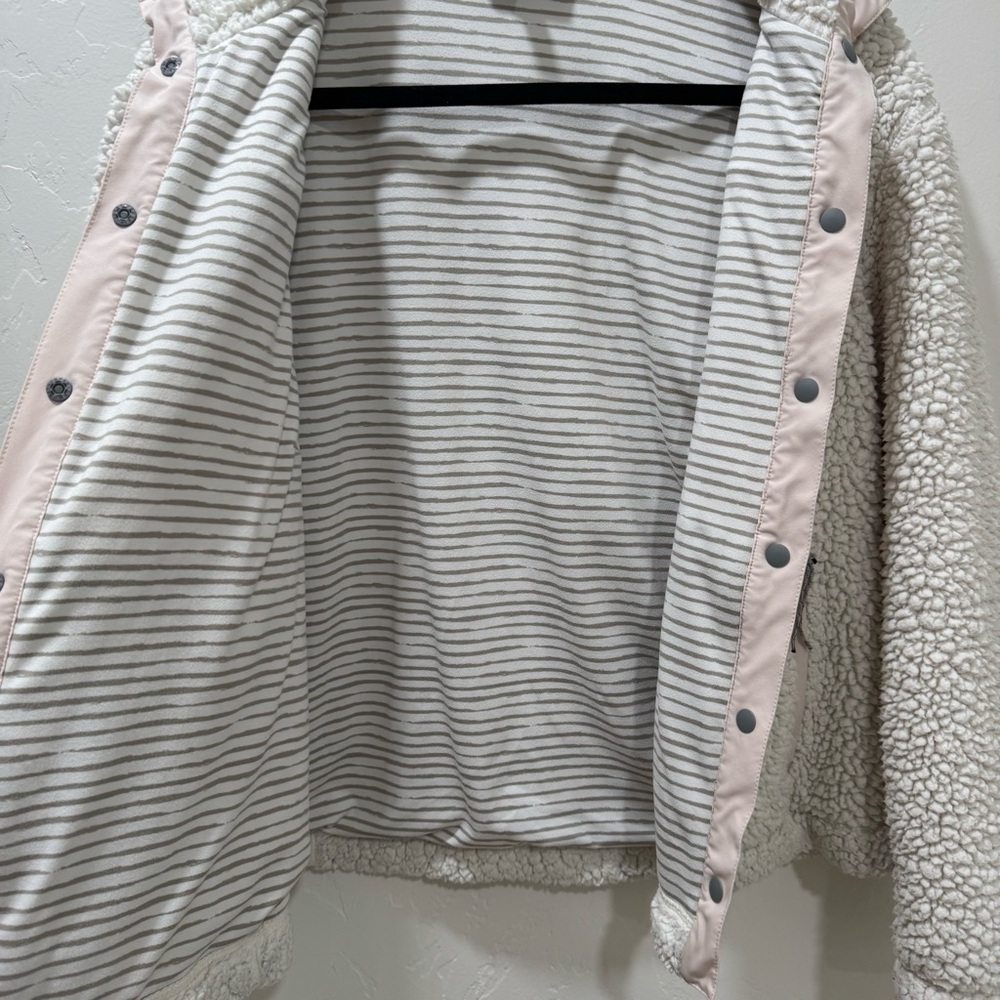 Title Nine Callitrix Fleece Sherpa Jacket Women's Small Off- White Warm Cozy - Picture 7 of 16